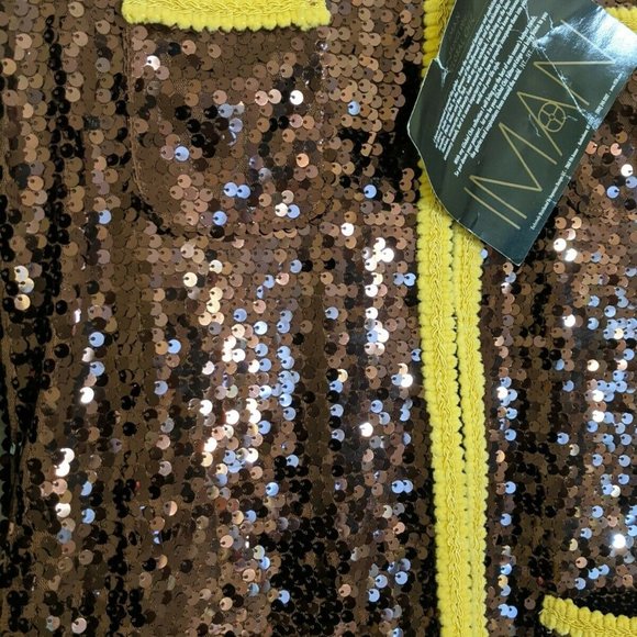 Iman Global Chic Brown Yellow Sequined Medium - Picture 9 of 9